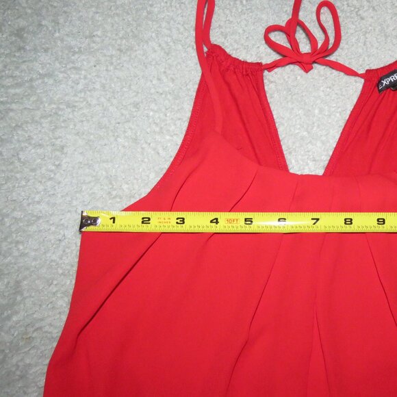 Express Orange Red Sleeveless ID 00400300 Tank Top w/Spaghetti Straps Size XS - Picture 8 of 15